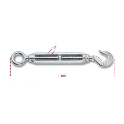 BETA 080069108 - ROBUR - Tendeur oeillet et crochet, zingué (sous blister)