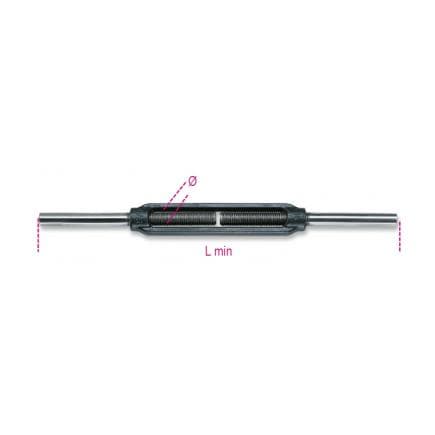 BETA 080089208 - ROBUR - Tendeur à deux tiges à souder, noir (sous blister)