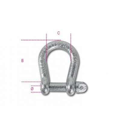 BETA 080289305 - ROBUR - Manille lyre, estampée à chaud, zinguée (sous blister)