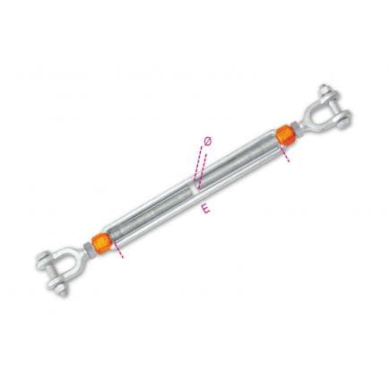 BETA 081099010 - ROBUR - Tendeur à deux chapes en acier allié galvanizé à chaud (sous blister)