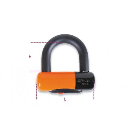 BETA 081390214 - ROBUR - Cadenas bloque-disque moto, acier trempé, PVC antichoc, emballé dans blister