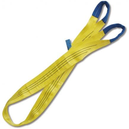 BETA 081560010 - ROBUR - Élingue plate, 3t, jaune, double couche, boutonnières renforcées, en polyester haute ténacité (PES)