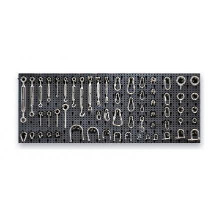 BETA 086000412 - ROBUR - Composition de 348 accessoires inoxydables pour câbles, avec crochets sans panneau