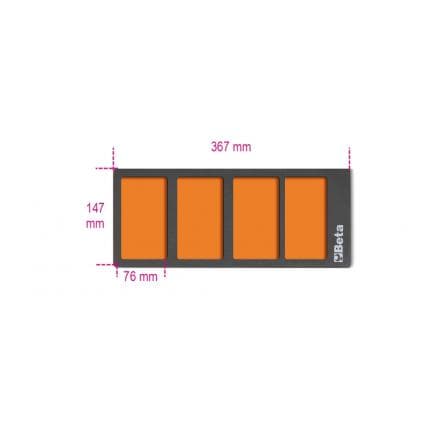 BETA 088870353 - Plateau thermoformé souple avec 4 bacs de rangement