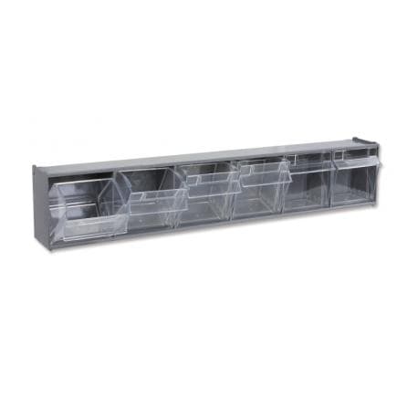 BETA 088880440 - 6 Bacs de rangement en matière plastique avec support