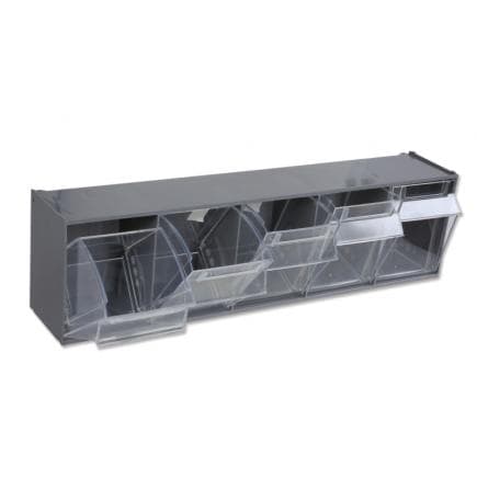 BETA 088880450 - 5 Bacs de rangement en matière plastique avec support