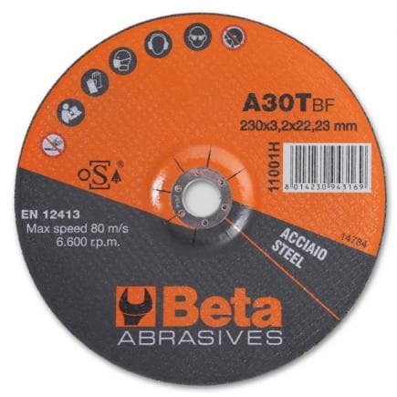 BETA 110010733 - Disques à tronçonner à moyeu déporté pour l'acier (lot muliple)