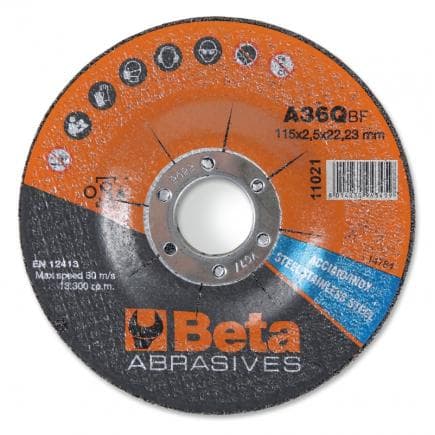 BETA 110210183 - Disques à tronçonner à moyeu déporté pour l'acier et l'inox (lot muliple)