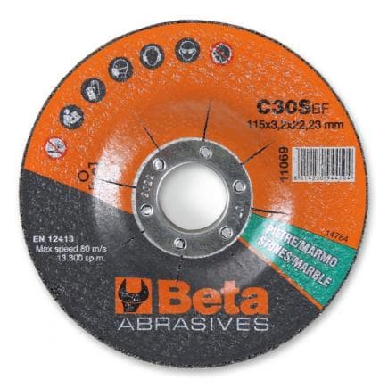 BETA 110690115 - Disques à tronçonner à moyeu déporté pour matériaux de construction, béton, marbre (lot muliple)