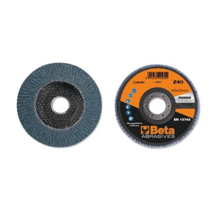 BETA 112040204 - Disque à lamelles plat Zirconium avec support fibre de verre ø 180 mm (lot muliple)