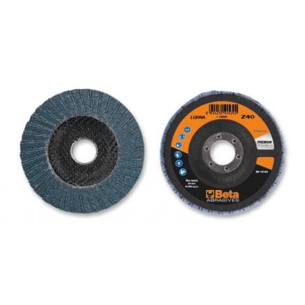 BETA 112080004 - Disque à lamelles plat Zirconium avec support fibre de verre ø 115 mm (lot muliple)