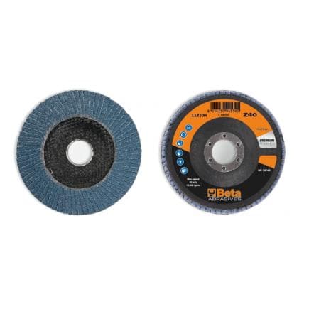 BETA 112100006 - Disque à lamelles conique Zirconium avec support fibre de verre ø 115 mm (lot muliple)