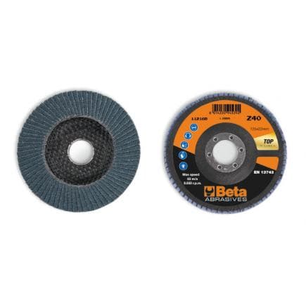 BETA 112160104 - Disque à lamelles plat Zirconium avec support fibre de verre ø 125 mm (lot muliple)