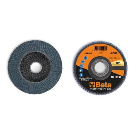 BETA 112160204 - Disque à lamelles plat Zirconium avec support fibre de verre ø 180 mm (lot muliple)