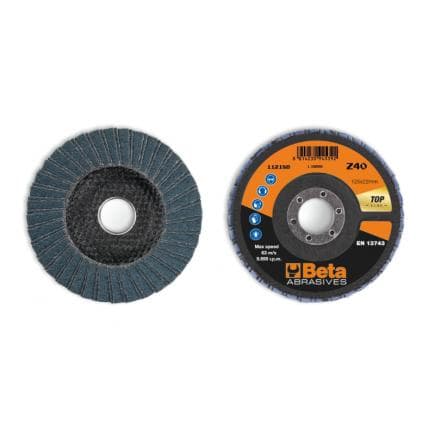 BETA 112180106 - Disque à lamelles plat Zirconium avec support fibre de verre ø 125 mm (lot muliple)