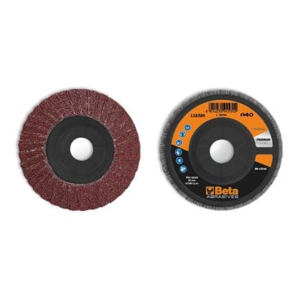 BETA 112320008 - Disque à lamelles plat Corindon avec support plastique ø 115 mm (lot muliple)