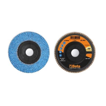 BETA 112400004 - Disque à lamelles plat Zirconium Céramique avec support plastique ø 115 mm (lot muliple)