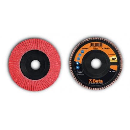 BETA 112460006 - Disque à lamelles plat Zirconium Céramique avec support plastique ø 115 mm (lot muliple)