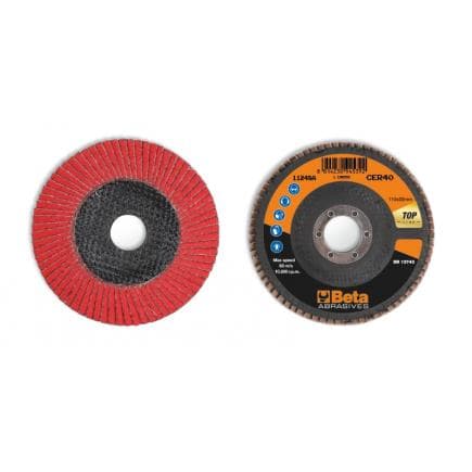BETA 112480006 - Disque à lamelles plat Céramique avec support fibre de verre ø 115 mm (lot muliple)