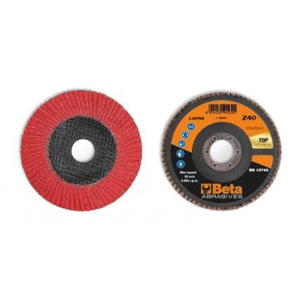 BETA 112480104 - Disque à lamelles plat Céramique avec support fibre de verre ø 125 mm (lot muliple)