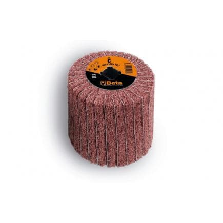 BETA 114200124 - Roue abrasive non-tissé avec lamelles toile intercalées pour satineuse ø 100 x 100 mm (lot muliple)