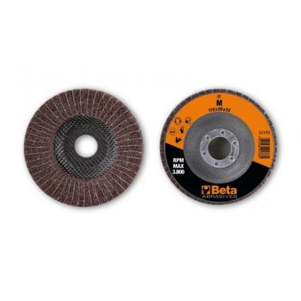 BETA 114350008 - Disque abrasif non-tissé avec lamelles toile intercalées ø 115 mm (lot muliple)