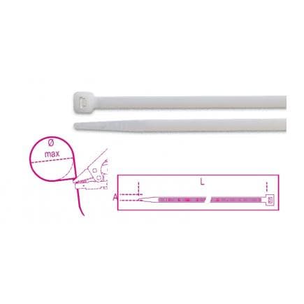 BETA BMB1025 - Collier en nylon, couleur naturelle (lot muliple)