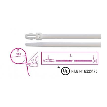 BETA BMBP1536 - Collier en nylon à insertion, couleur naturelle (lot muliple)