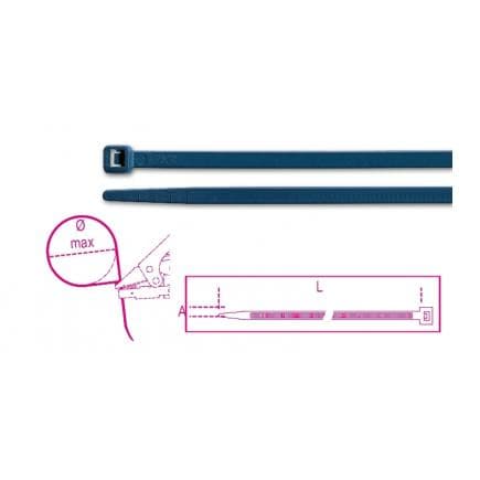BETA BMBX1025 - Collier en nylon, couleur bleue, détectable par les détecteurs de métaux (lot muliple)