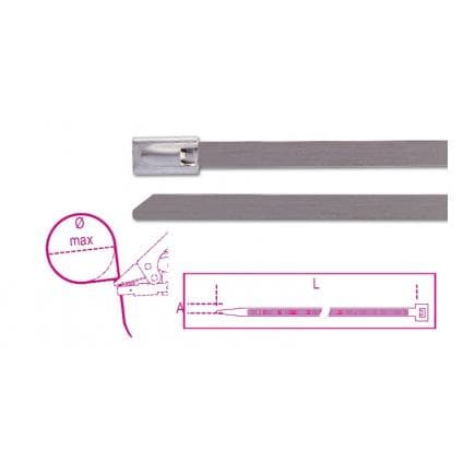 BETA BMS1345 - Collier autobloquant en acier inoxydable (lot muliple)