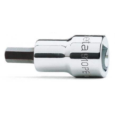 BETA 009100535 - Douille tournevis pour vis 6 pans creux 3/8" chromée avec embouts brunis (lot muliple)