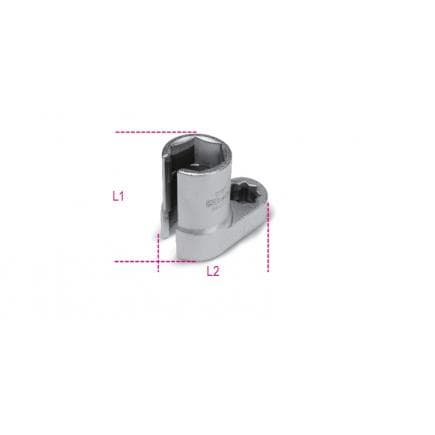 BETA 009600041 - Douille 6 pans ouverte 22mm compacte longueur pour capteurs oxygène