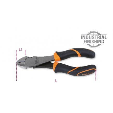 BETA 010840266 - Pince coupante diagonale à faible effort de coupeavec branchées gainées confort bi-matières et finition industrielle (lot muliple)