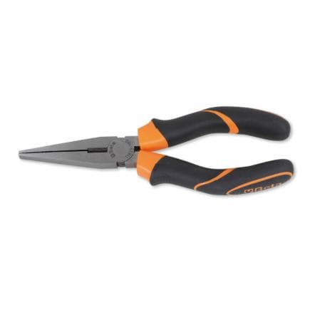 BETA 011620266 - Pince à becs plats longs striés avec branches gainées confort bi-matières et finition industrielle (lot muliple)