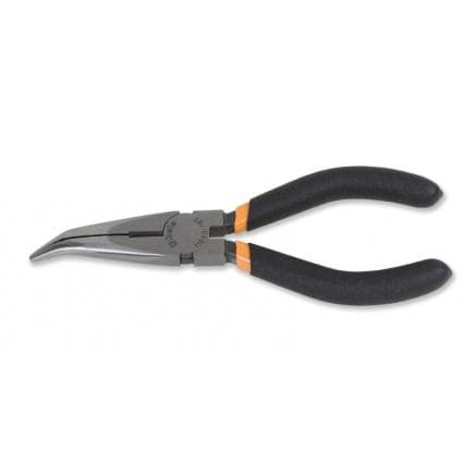 BETA 011680066 - Pince à becs coudés demi-ronds longs striés avec branches gainées avec double couche de PVC antidérapant et finition industrielle...