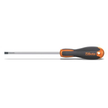 BETA 012041003 - Tournevis Evox à lame fraisée pour vis à fente chromé avec pointe noire (lot muliple)