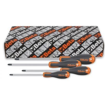 BETA 012091204 - Jeu de 4 tournevis Evox pour vis Pozidriv®-Supadriv®