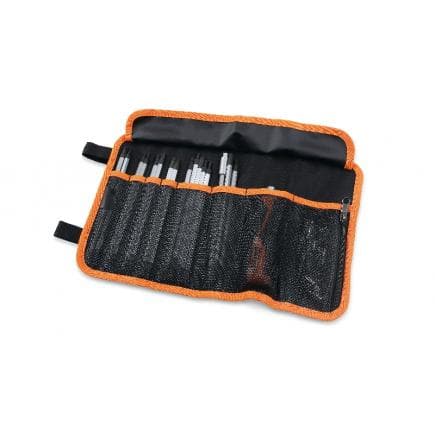 BETA 012810511 - Assortiment de 16 lames réversibles, 9 douilles 1/4", 2 accessoires et 1 poignée dans un trousseau en polyester durable