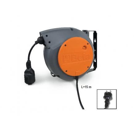 BETA 018440316 - Enrouleur de câble automatique avec câble 3Gx1,5 mm² et prise de type SCHUKO