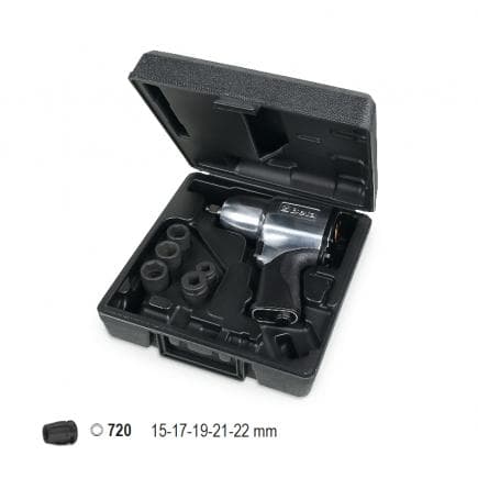 BETA 019270122 - Clé à chocs réversible, en aluminium fournie avec 5 douilles d’impact en coffret