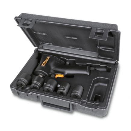 BETA 019270129 - Composition d'une clé à chocs réversible compacte 1927XM et de 5 douilles à chocs, dans coffret en plastique