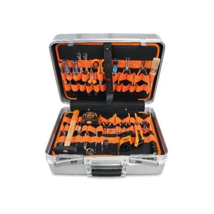 BETA 020331224 - Valise en aluminium avec un assortiment de 57 outils électroniques
