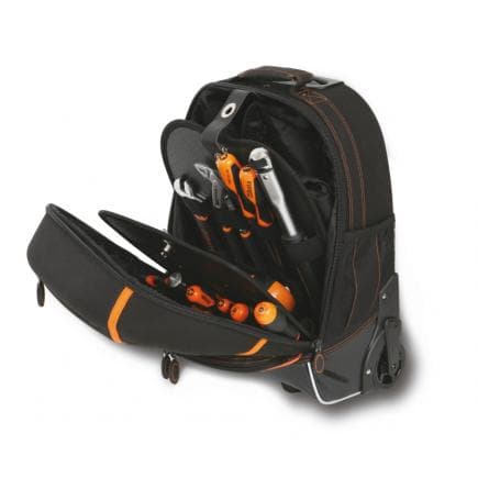 BETA 021061123 - Sac à dos porte-outils vide en tissue technique, avec roues avec assortiment de 35 outils pour une utilisation universelle