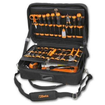 BETA 021071114 - Sacoche porte-outils en tissu technique avec assortiment de 74 outils pour une utilisation universelle