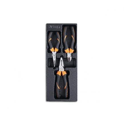 BETA 024240124 - Plateau thermoformé rigide avec pinces et cutters finition industrielle et manche bi-matière (3 pcs.)