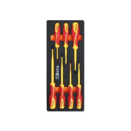 BETA 024500222 - Plateau thermoformé souple avec tournevis isolés 1000V (7 pcs.)