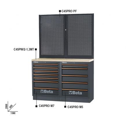 BETA 045000051 - Établis bois 1,3m pour la combinaison d’équipements d’atelier C45PRO