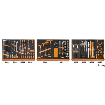 BETA 059041201 - Composition de 91 outils pour la maintenance générale en plateaux mousse compacte