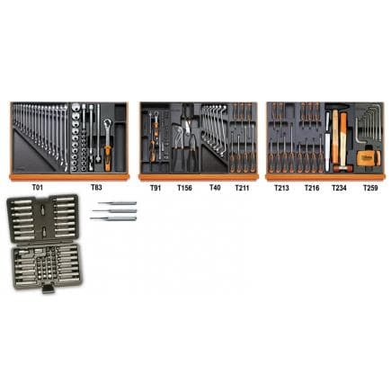 BETA 059241100 - Composition de 197 outils en plateaux thermoformés rigides en ABS