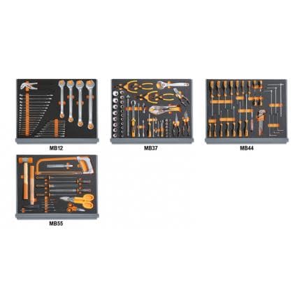 BETA 059351316 - Composition de 133 outils pour la maintenance industrielle en plateaux mousse compacte
